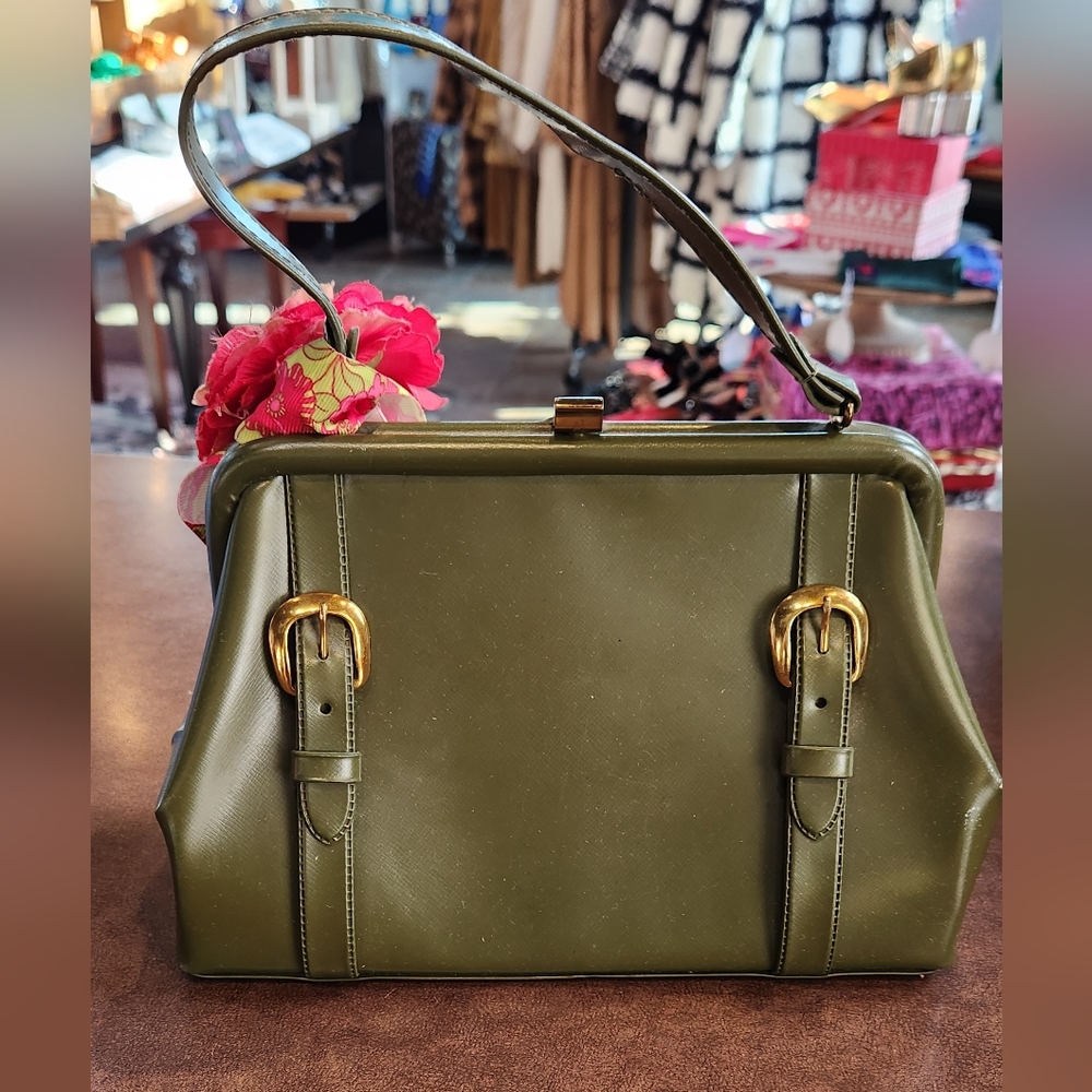 Vintage Green Leather Stylemark Purse - Picture 5 of 9
